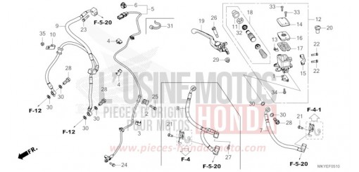 HAUPTBREMSZYLINDER, VORNE ZYLINDER CBR650RAR de 2024